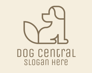 Brown Dog Monoline logo design