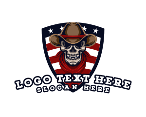 Skull Cowboy Scarf logo