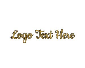 High Class - Gold & Sexy Script Font logo design