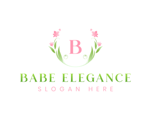 Stylish Flower Brand Wreath logo design