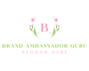 Stylish Flower Brand Wreath logo design