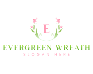 Stylish Flower Brand Wreath logo design