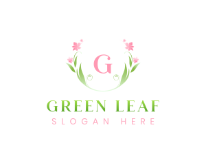 Stylish Flower Brand Wreath logo design