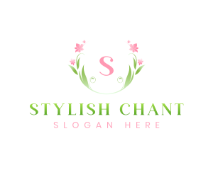 Stylish Flower Brand Wreath logo design