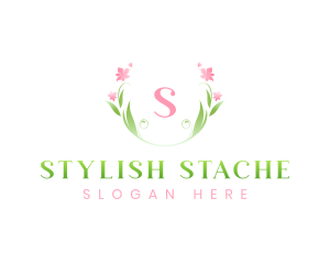 Stylish Flower Brand Wreath logo design