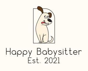 Cute Happy Puppy  logo design