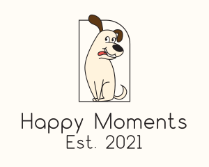 Cute Happy Puppy  logo design