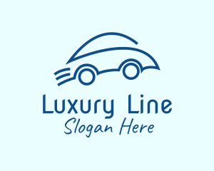 Blue Line Art Car logo design