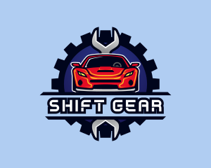 Car Gear Wrench logo design