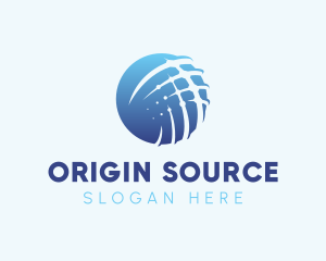 Solar Panel Globe logo design