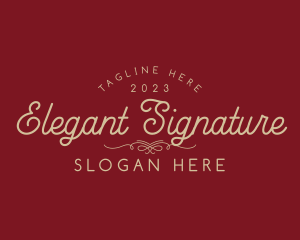 Elegant Luxury Cursive Wordmark logo design