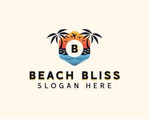 Beach Travel Getaway logo design