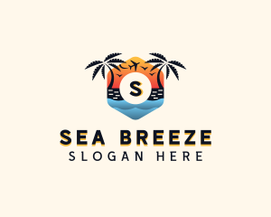 Beach Travel Getaway logo design