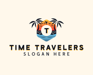 Beach Travel Getaway logo design