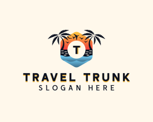 Beach Travel Getaway logo design