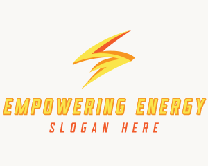 Thunder Lightning Electricity logo design