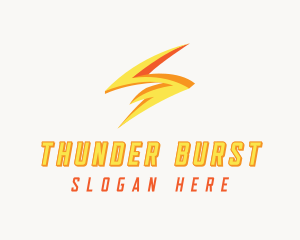 Thunder Lightning Electricity logo design