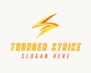 Thunder Lightning Electricity logo design