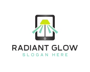 Mobile Lamp Light logo design