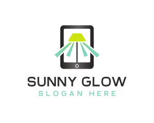 Mobile Lamp Light logo design