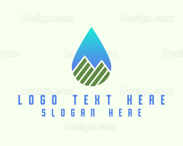 Mountain Water Drop Logo