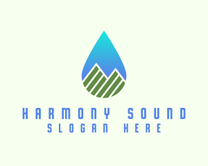 Mountain Water Drop Logo