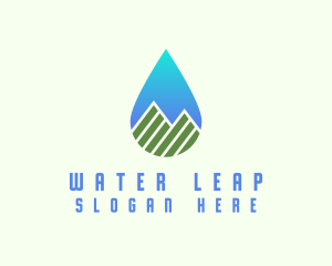 Mountain Water Drop logo design