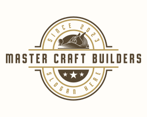 Wood Planer Carpentry logo design