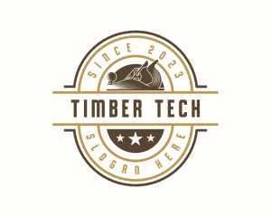 Wood Planer Carpentry logo design