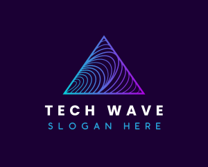 Wave Pyramid Technology logo design