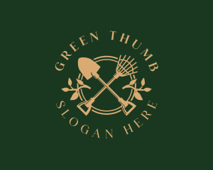 Shovel Rake Gardening logo