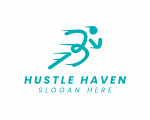 Athlete Runner Marathon logo design