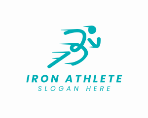 Athlete Runner Marathon logo design