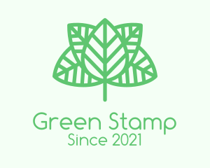 Green Leaf Outline  logo design