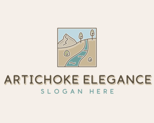 Mountain River Hike logo design