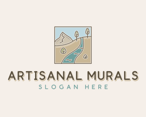 Mountain River Hike logo design