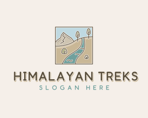 Mountain River Hike logo design