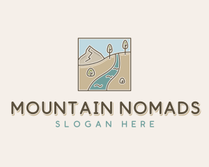 Mountain River Hike logo design