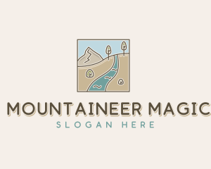 Mountain River Hike logo design