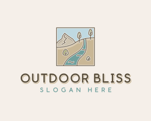 Mountain River Hike logo design