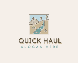 Mountain River Hike logo design