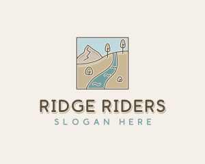 Mountain River Hike logo design