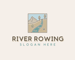 Mountain River Hike logo design