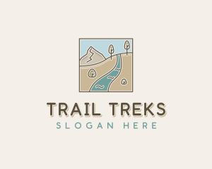 Mountain River Hike logo design