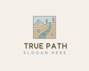 Mountain River Hike logo design