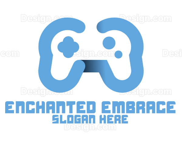 Modern Blue Controller Logo