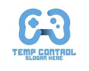 Modern Blue Controller logo design