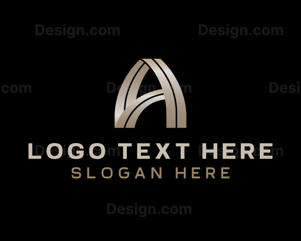 Arch Bridge Premium Letter A Logo