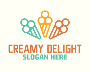 Pastel Ice Cream Cones logo