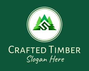 Forest Pine Trees logo design